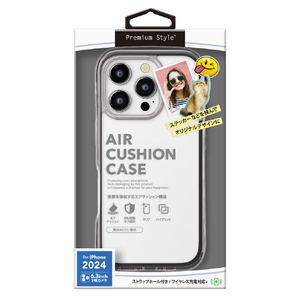 PGA iPhone 16 Pro用エアクッションケース グラファイト PG-24BPTA01BK-イメージ1