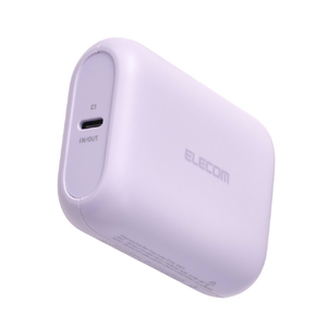 エレコム 残量表示機能付きコンパクトモバイルバッテリー(10000mAh/22．5W) パープル DE-C90L-10000PU-イメージ1