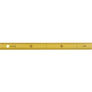 シンワ◆取引終了◆ シンワ/竹製ものさし 30cm 上下段1mmピッチ ハトメ付 71760 FC994WH-1629060-イメージ1