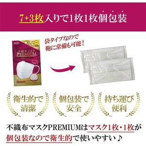 医食同源 医食同源ドットコム/不織布マスクPREMIUM 小さめ 7枚+3枚 FCE247S-イメージ6