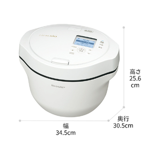 シャープ 水なし自動調理鍋 プレミアムホワイト KN-HW24K-W-イメージ2