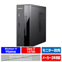 マウスコンピューター mouse デスクトップパソコン SHI7U01ED165 ブラック SHI7U01ED165