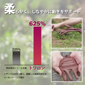 トワロン 天然ゴム手袋トワロンＬ ブラウン 151-L-イメージ2