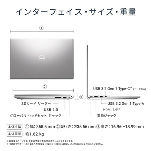 DELL Dell 15 DC15250 オリジナル プラチナシルバー ND65-GHM3SE6-イメージ8