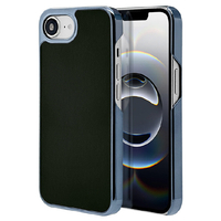 ラスタバナナ iPhone 16e用メタルフレーム 背面レザーPCケース ブラック 8685IP5EPCBK