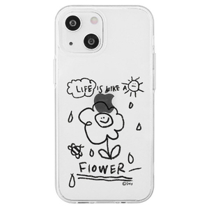 AKAN iPhone 14用ソフトクリアケース 花のような人生 AK23516I14-イメージ1