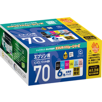 エコリカ エプソン用リサイクルインクカートリッジIC6CL70 F925356-ECI-E70V-6P