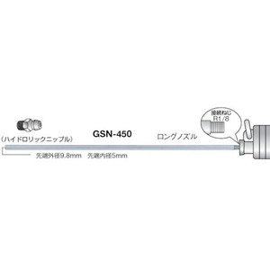 トラスコ中山 ストレートロングノズル 450mm 450ロングノズルR1／8 FC009DV-1125338-イメージ3