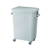 リス 厨房用キャスターペール70L 排水栓付 グレー FC923HC-8194057