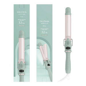 SALONIA セラミックカールヘアアイロン(32mm) ミスティグリーン SAL25124MG-イメージ2