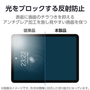 エレコム iPad(A16) (第10世代)用フィルム 反射防止 ブルーライトカット TB-A25RFLBLN-イメージ5