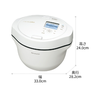 シャープ 水なし自動調理鍋 プレミアムホワイト KN-HW16K-W-イメージ2