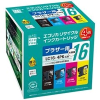 エコリカ インクカートリッジ 4色パック ECI-BR164P/BOX