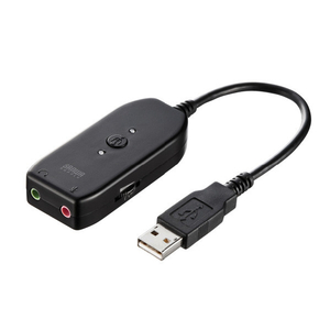 サンワサプライ USBオーディオ変換アダプタ MM-ADUSB3N サンワサプライ USBオーディオ変換アダプタ MM-ADUSB3N