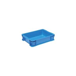 ＤＩＣプラスチック　容器資材 DA型コンテナ　ボックス型　外寸：W480×D360×H116　青 DA-14-2-イメージ1