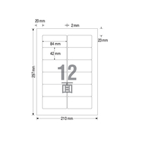 TAC ラベルシールSHARP書院 A4 12面 100枚 1冊（100枚） F840014