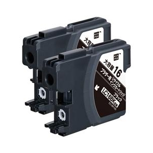 ブラザー LC16BK-2PK 互換リサイクルインク。 ブラザー LC16BK-2PK 互換リサイクルインクカートリッジです。 耐光性・耐オゾン性能に優れた"耐力インク"。 2本パ