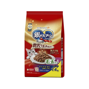 ユニ・チャーム 銀のスプーン 毛玉ケア 鮪鰹煮干魚しらす 1.4kg FC329YP-イメージ1