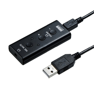 サンワサプライ USBオーディオ変換アダプタ(4極ヘッドセット用) MM-ADUSB4N-イメージ1