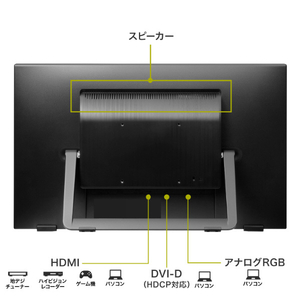 I・Oデータ 10点マルチタッチ対応 21．5型 ワイド液晶ディスプレイ 抗菌モデル（受注生産） LCD-MF225FDB-T-AG-イメージ3