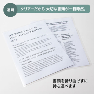 プラス 軽量クリアーホルダー A4 100枚入 FCG263Z-FL-165DN-100P/9-イメージ6