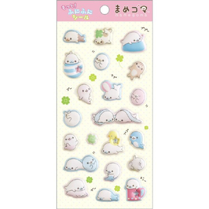 サンエックス もっと!ふにふにシール まめゴマ まめゴマ ﾓﾂﾄﾌﾆﾌﾆｼ-ﾙﾏﾒｺﾞﾏ-イメージ1