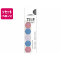 ミツヤ タイルマグネット六角 カラー混 5個×5 FC105SJ-TMGH5P-CAS