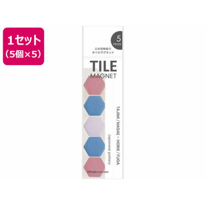 ミツヤ タイルマグネット六角 カラー混 5個×5 FC105SJ-TMGH5P-CAS-イメージ1