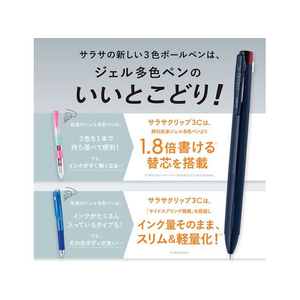 ゼブラ サラサクリップ 3C 0.5mm 紺軸 FC599PK-J3J5-DB-イメージ3