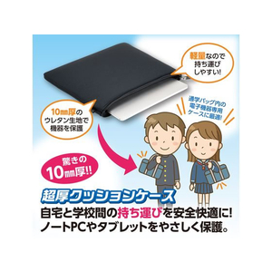 セキセイ 超厚クッションケース ブラック FC663NZ-AZ-1375-60-イメージ4