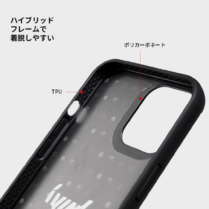 Man & Wood iPhone 15 Pro用MagSafe対応天然木ケース Denim I25521I15PR-イメージ5