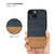Man & Wood iPhone 15 Pro用MagSafe対応天然木ケース Denim I25521I15PR-イメージ3