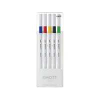 三菱鉛筆 EMOTT(エモット) 5色セット ビビッドカラー FCC1863-PEMSY5C.NO1