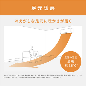 パナソニック 「工事代金別」 10畳向け 自動お掃除付き 冷暖房インバーターエアコン e angle select Eolia(エオリア) EXシリーズ EXシリーズ CS-285DEXE5-S-イメージ9