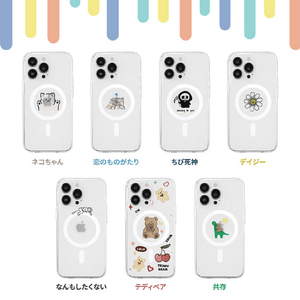 AKAN iPhone 14 Pro用MagSafe対応クリアケース デイジー AK23521I14P-イメージ3