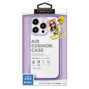 PGA iPhone 16 Pro用エアクッションケース グレープ PG-24BPTA07PP-イメージ1