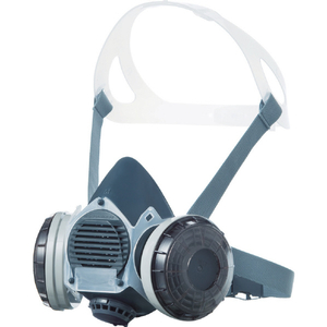 シゲマツ 取替え式防じんマスク ＤＲ８０Ｕ２Ｗ(Ｍ)(１０５２１) シゲマツ 取替え式防じんマスク DR-80U2W-イメージ1