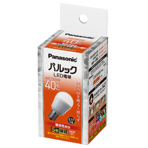 パナソニック LED電球 E17口金 全光束440lm(4．3W小形電球下方向タイプ) 電球色相当 パルック LDA4LHE17S4-イメージ1