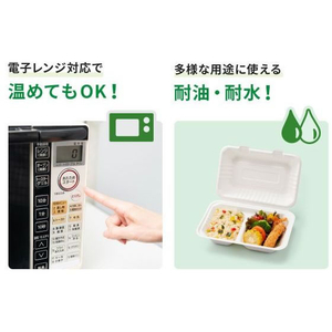 パックスタイル バガス容器 新ABランチ 220-150 50枚 FC349SH-00675731-イメージ7