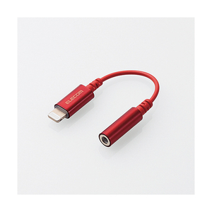 エレコム Lightning-φ3.5mmステレオミニジャック変換ケーブル レッド MPA-XL35DS01RD エレコム Lightning-φ3.5mmステレオミニジャック変換ケーブル レッド MPA-XL35DS01RD