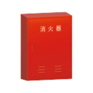 エスコ 750×550×210mm 消火器ボックス(20型x2本) FCJ876M-EA951FC-94-イメージ1
