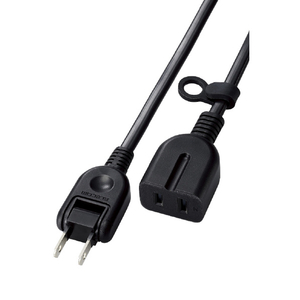 エレコム シャッター付き電源延長コード 2m ブラック T-X01-2120BK-イメージ8