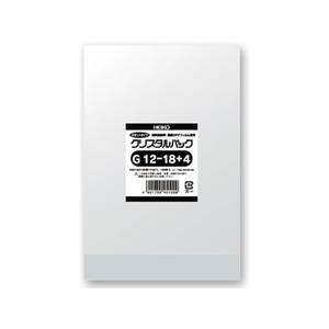 シモジマ クリスタルパック 120×180＋40mm 100枚×10袋 G12-18+4 FC48210-006767100-イメージ1