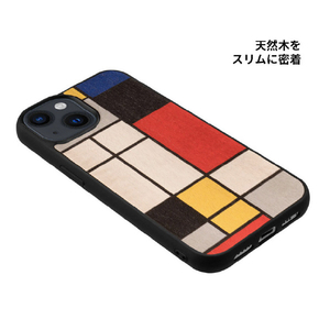 Man & Wood iPhone 15 Pro用MagSafe対応天然木ケース Mondrian Wood I25523I15PR-イメージ4