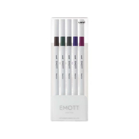三菱鉛筆 EMOTT(エモット) 5色セット ビンテージカラー FCC1865-PEMSY5C.NO3
