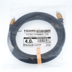 ホーリック HDMIケーブル メッシュケーブル 4m ゴールド HDM40-523GB-イメージ3