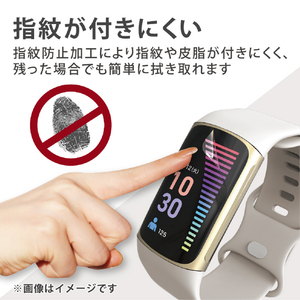 エレコム Fitbit Charge 5用フィルム 衝撃吸収 傷リペア SW-FI221FLAPKRG-イメージ7