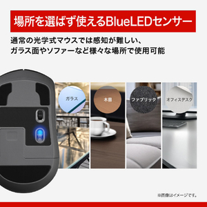 バッファロー Bluetooth・無線両対応 高速スクロールホイール搭載マウス ブラック BSMBB700BK-イメージ7