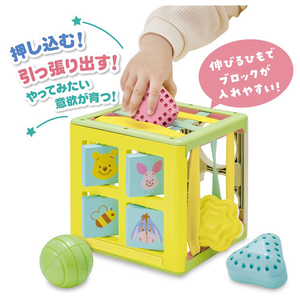 タカラトミー だしたりいれたり!ひも×ひも知育キューブ くまのプーさん プーさん ﾀﾞｼﾀﾘｲﾚﾀﾘﾋﾓﾋﾓﾁｲｸｷﾕ-ﾌﾞﾌﾟ--イメージ2