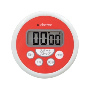 dretec/洗えるタイマー レッド T-533RDHA FCD006C-2709876-イメージ1